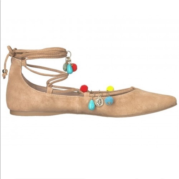 Steve Madden Shoes - Steve Madden pointed toe ankle wrap ballet flat
